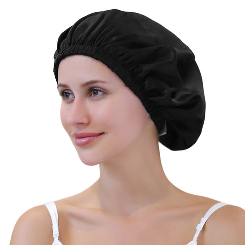 Double Layered 100% Silk Adjustable Sleep Cap